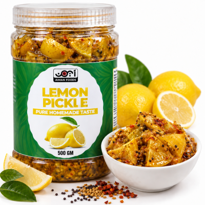 Aiman Foods Lemon Pickle 500 GM – Spicy & Tangy Traditional Nimbu Achar