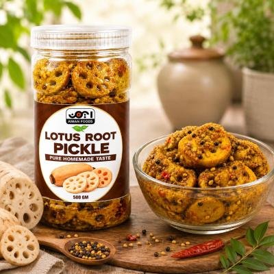 Aiman Foods Lotus Root Pickle (Bhe ka Achar) - 500gm | Pure Homemade Taste
