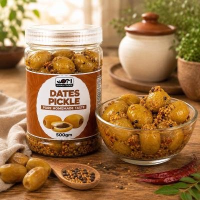 Aiman Foods Dates Pickle (Khajoor ka Achar) - 500gm | Pure Homemade Taste