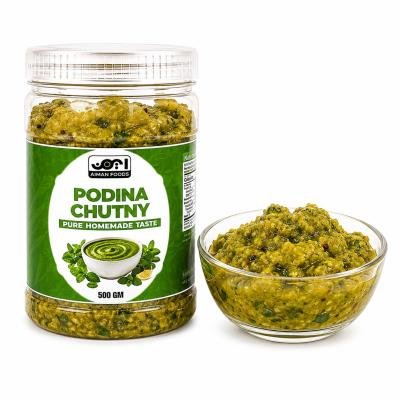 Aiman Foods Podina Chutney (Mint Chutney) - 500 GM | Pure Homemade Taste