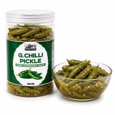 Aiman Foods Green Chilli Pickle 500 GM – Spicy & Tangy Hari Mirch Achar